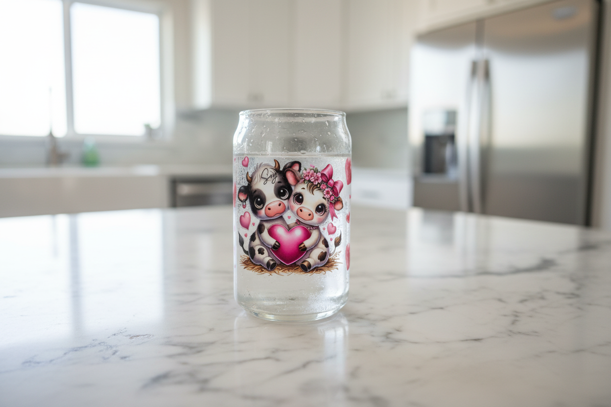 Valentine Cows - UVDTF Wrap for cups/hard surfaces sticker