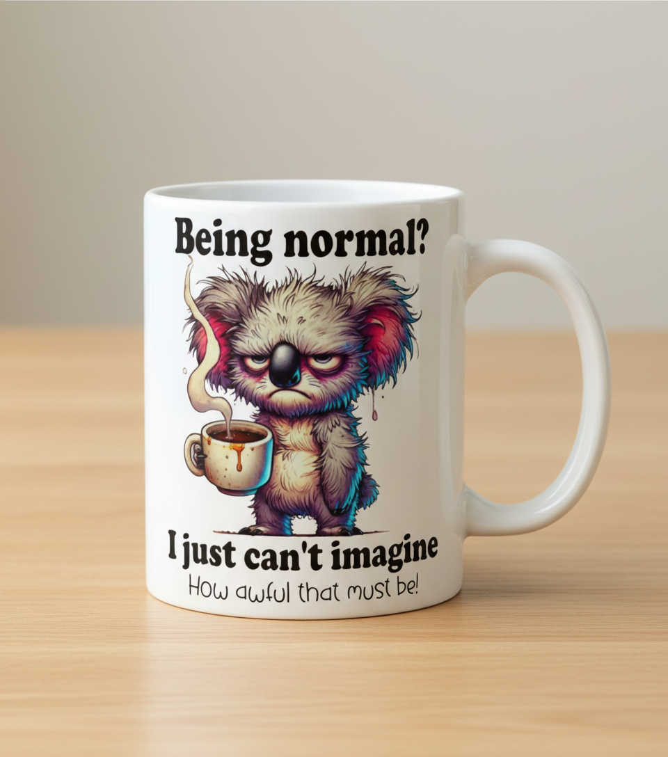 Being Normal? Koala - UVDTF Decal for cups/hard surfaces sticker