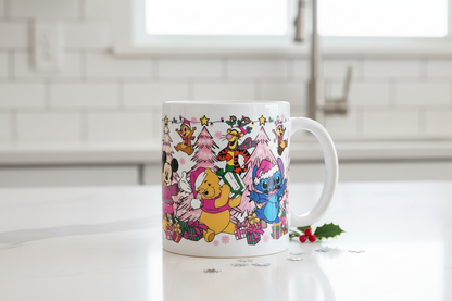 Christmas Friends (Pink) - UVDTF Wrap for cups/hard surfaces sticker