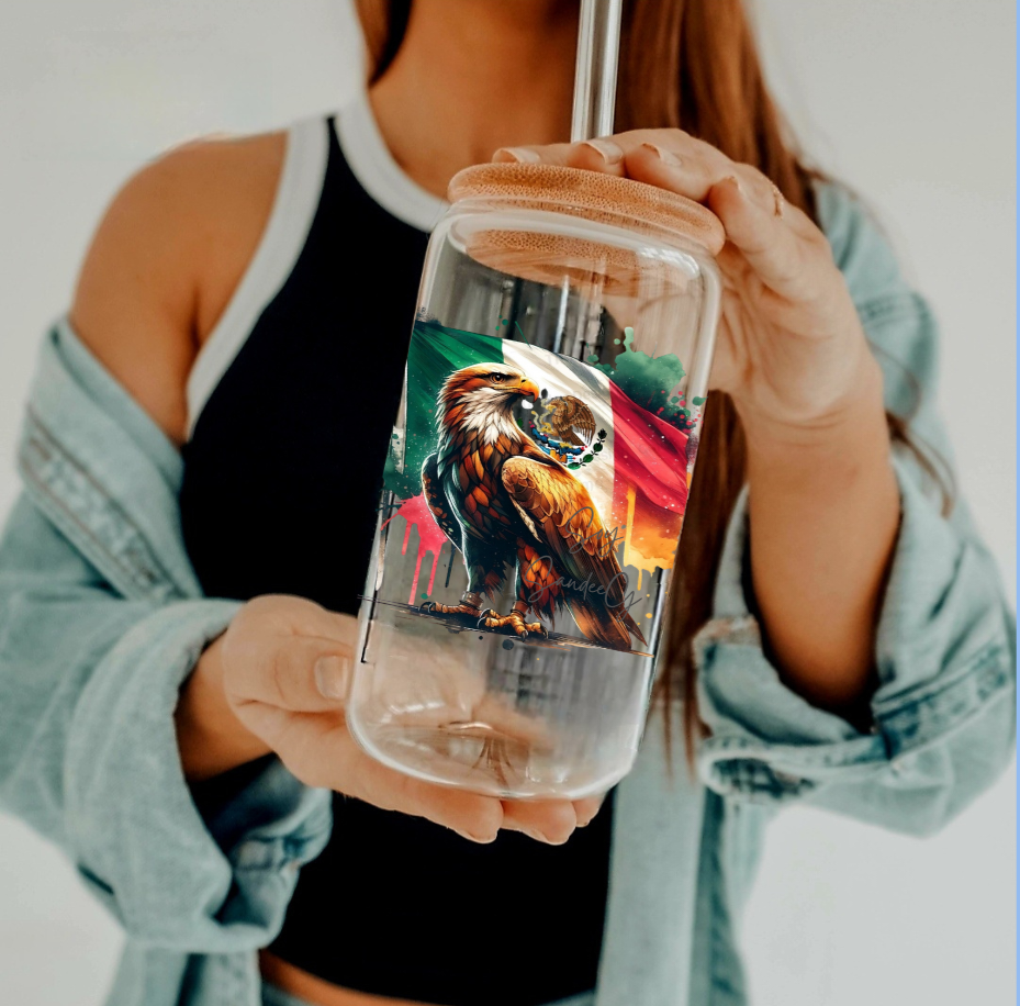 Mexican Eagle & Flag - UVDTF Decal for cups/hard surfaces sticker