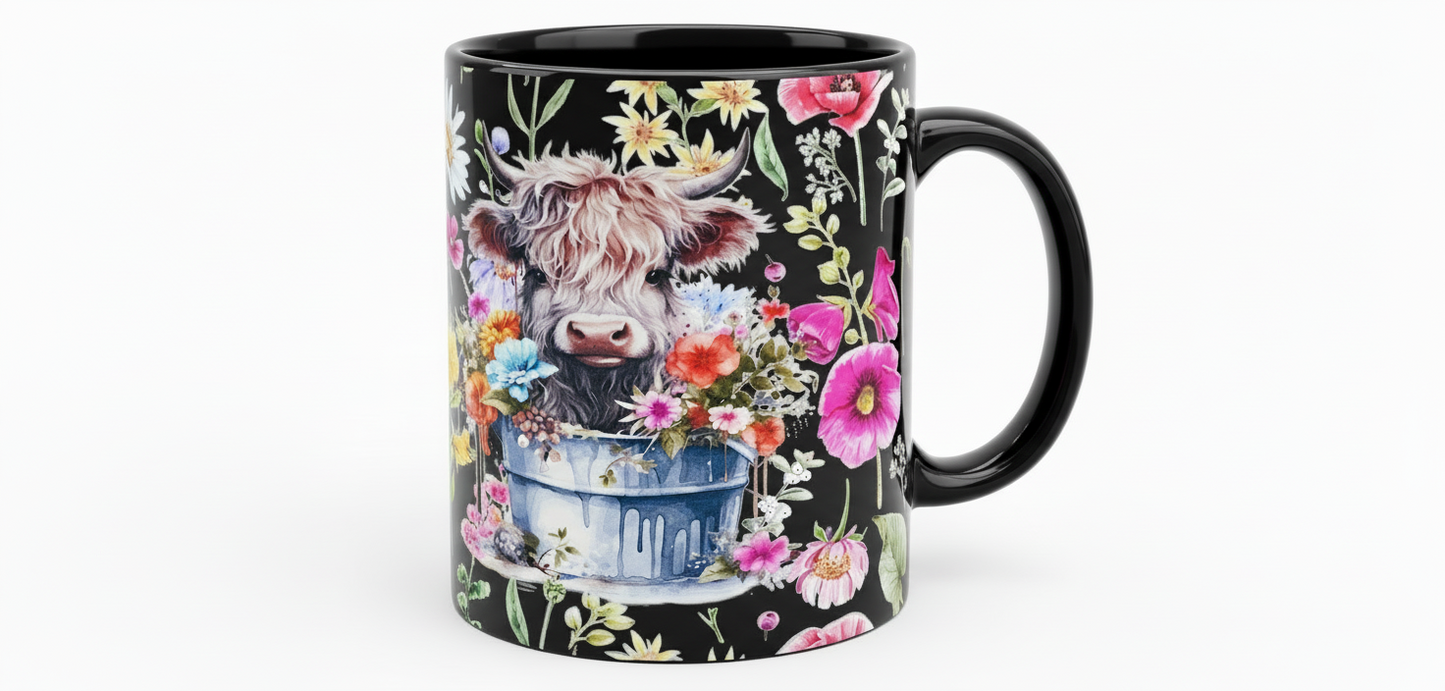 Highland Cow #10 - UVDTF Wrap for cups/hard surfaces sticker