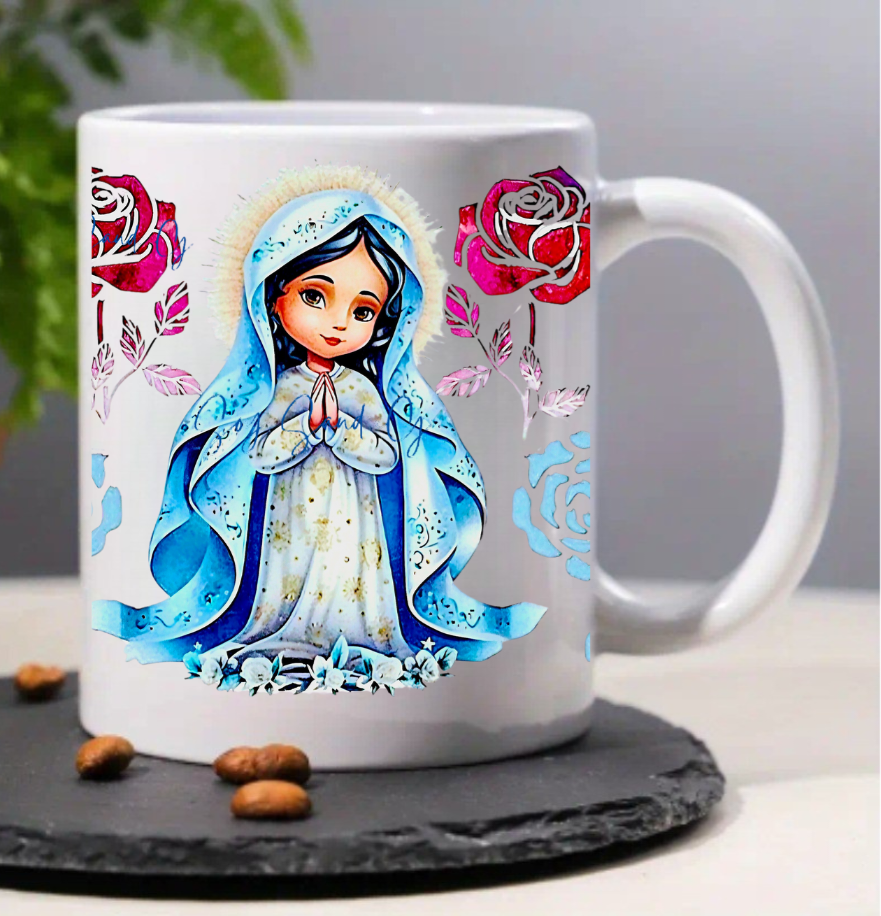 Virgen de Guadalupe Blue Shall - UVDTF Wrap for cups/hard surfaces