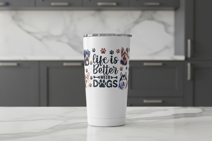 Life is Better with Dogs #7 - UVDTF Wrap for cups/hard surfaces sticker