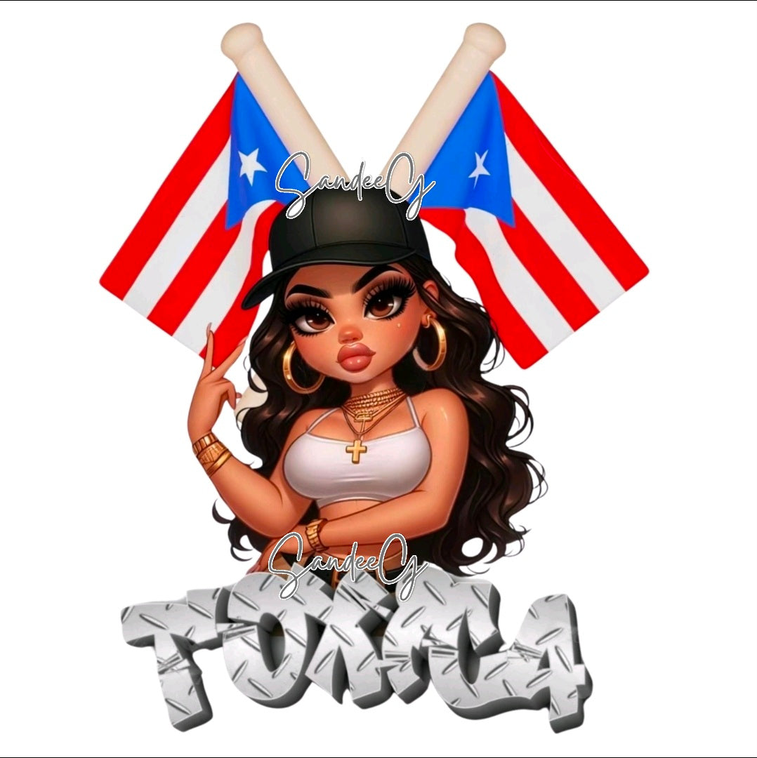 La Boricua Tóxica - UVDTF Decal for cups/hard surfaces sticker