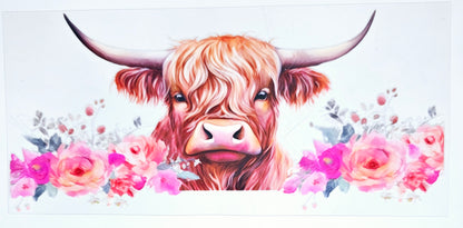 Highland Cow #3 - UVDTF Wrap for cups/hard surfaces sticker
