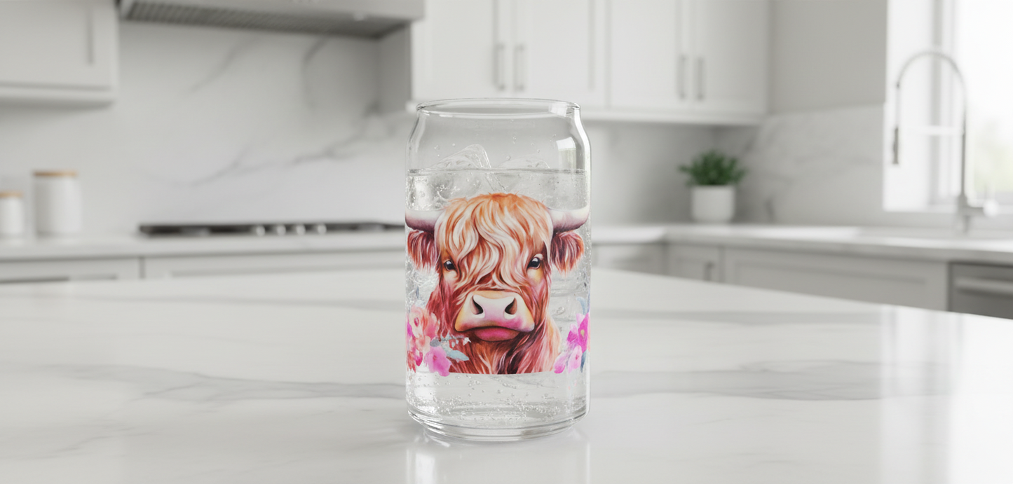 Highland Cow #3 - UVDTF Wrap for cups/hard surfaces sticker