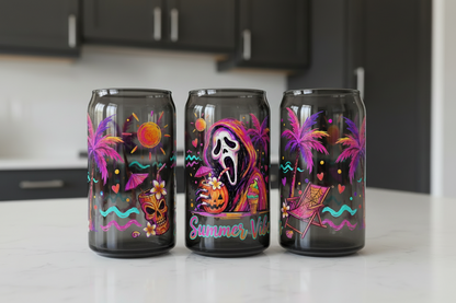 Summer Vibes Ghostface - UVDTF Wrap for cups/hard surfaces sticker