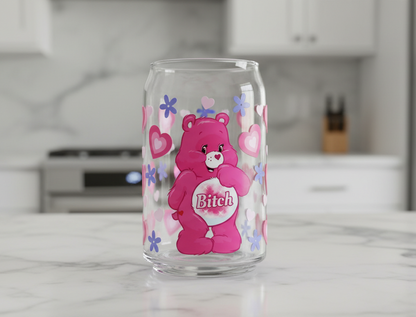 Envoltura UVDTF de oso travieso de perra