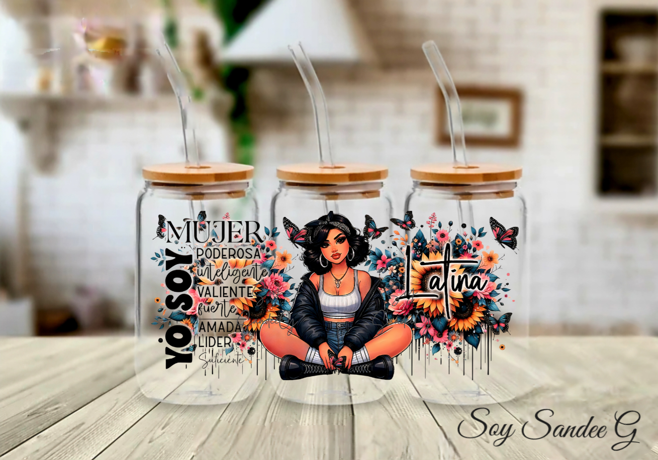 Yo Soy Mujer Latina (I'm a Latin Woman) - UVDTF Wrap for cups/hard surfaces sticker