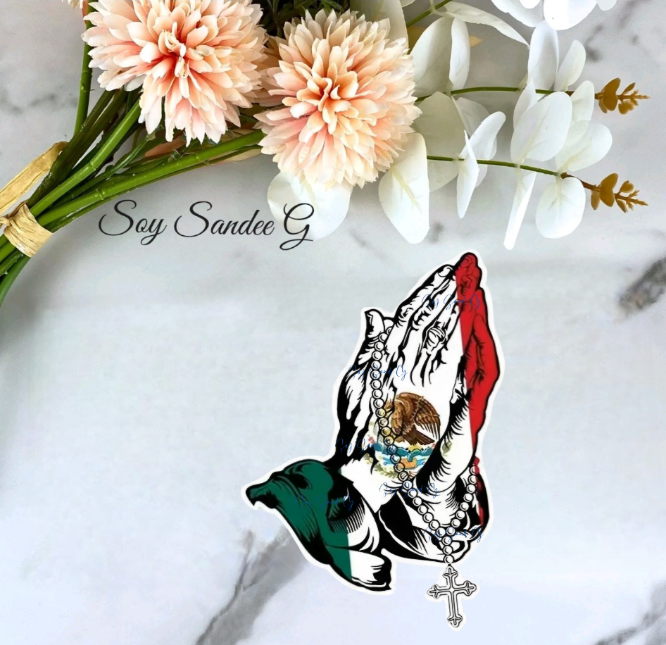 Mexican Praying Hands - UVDTF Small Decal for cups/hard surfaces