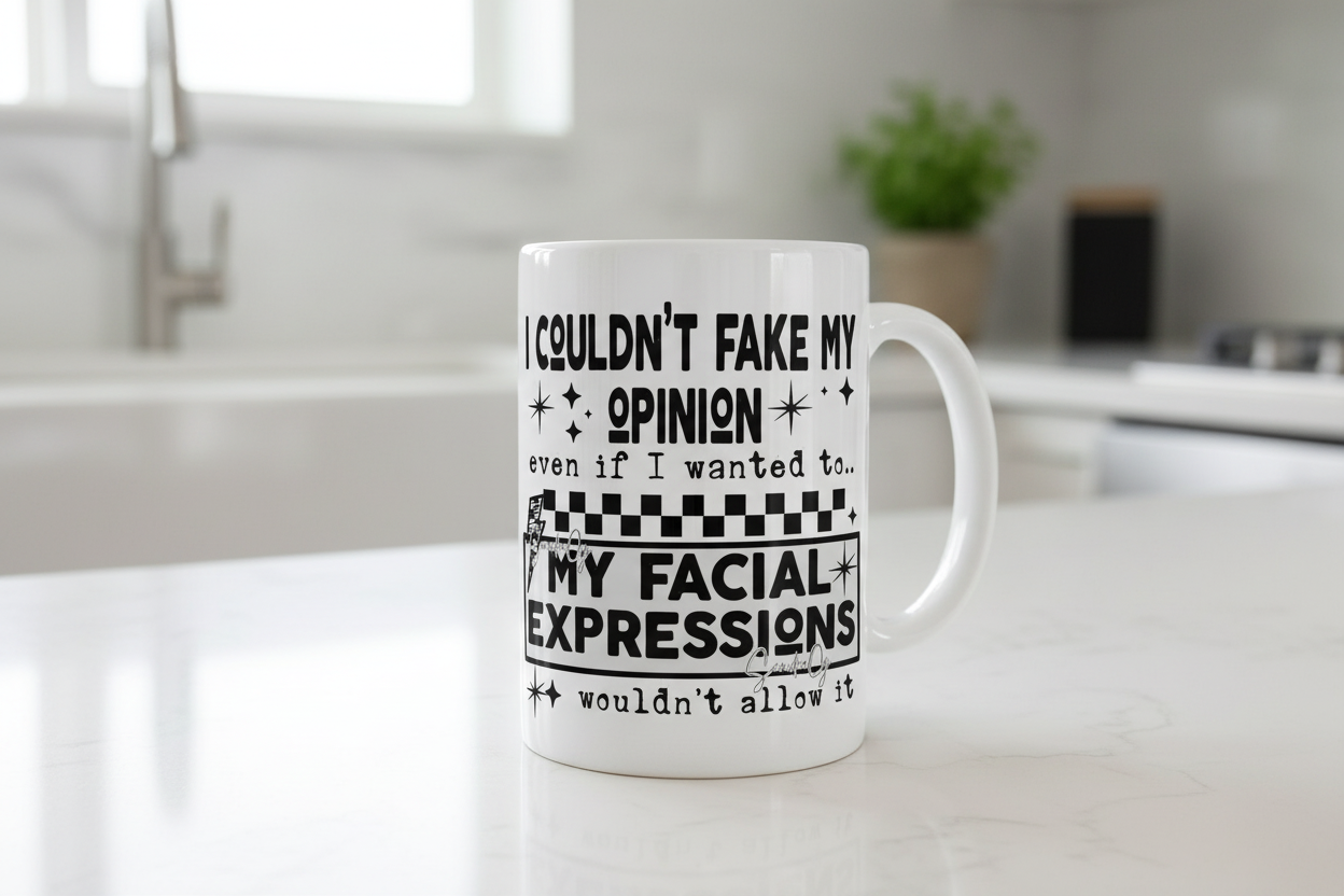 I Couldn't Fake My Opinion - UVDTF Decal for cups/hard surfaces sticker