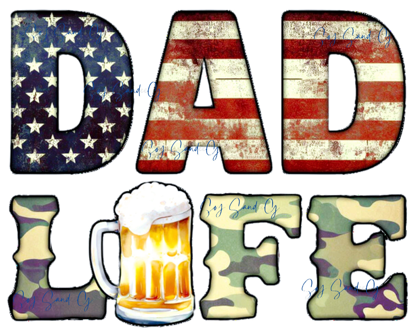 Dad Life - UVDTF decal for cups/hard surfaces sticker