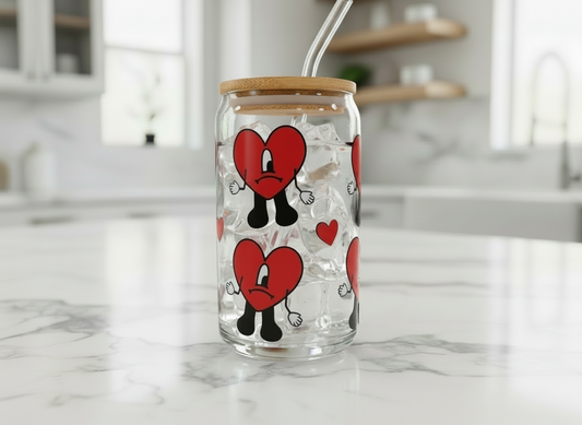 Red Hearts Dancing - UVDTF Wrap for cups/hard surfaces sticker