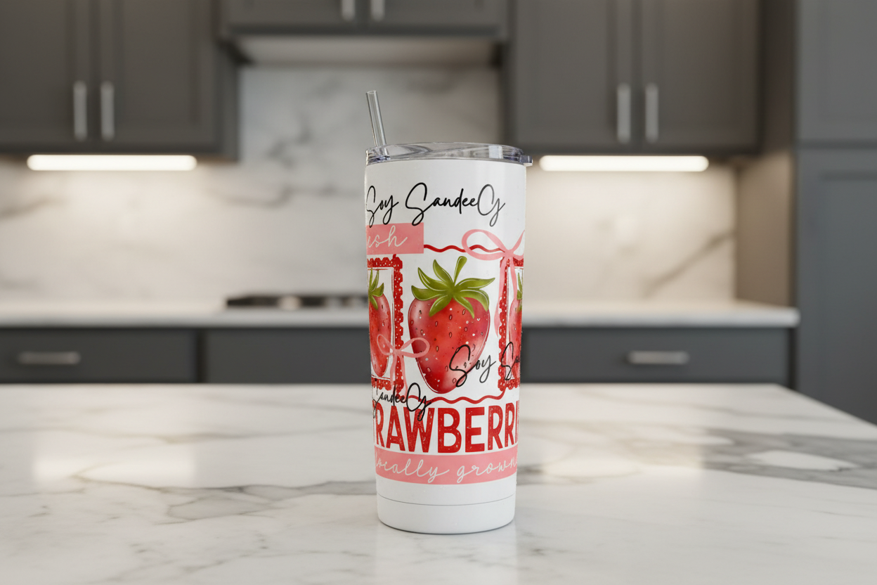 Strawberries - UVDTF Wrap for cups/hard surfaces sticker
