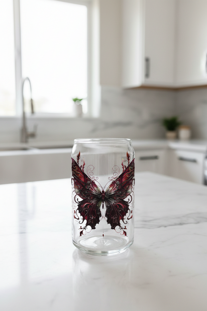 Burgundy Butterfly - UVDTF Decal for cups/hard surfaces sticker