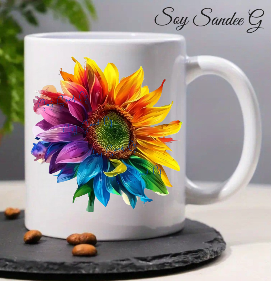 Colorful Sunflower - UVDTF Decal for cups/hard surfaces sticker