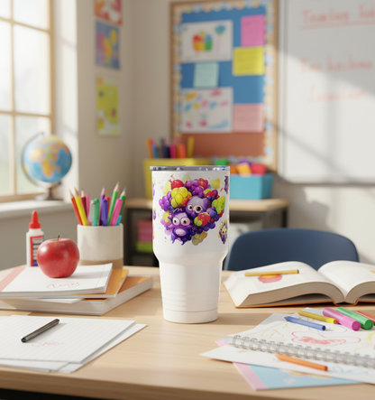 Purple Grapes Cartoon - UVDTF Wrap for cups/hard surfaces sticker