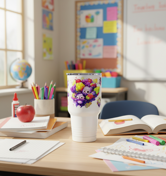 Purple Grapes Cartoon - UVDTF Wrap for cups/hard surfaces sticker