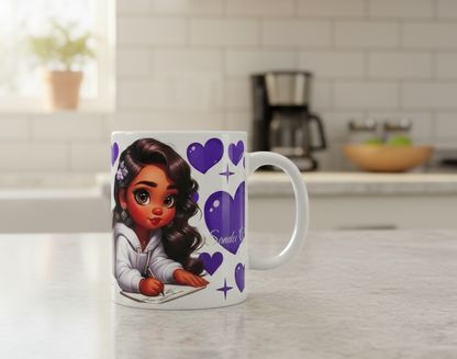 Purple Writing Cutie - UVDTF Wrap for cups/hard surfaces sticker