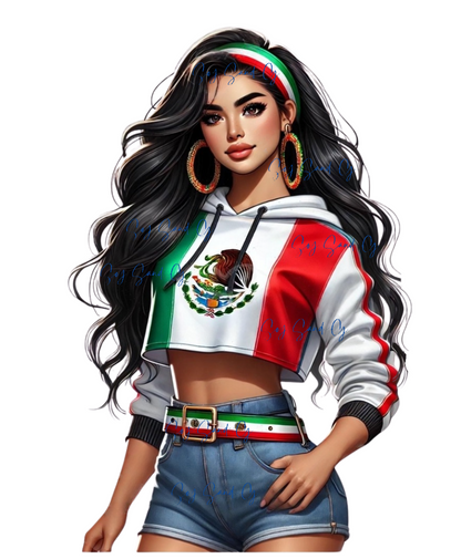 Sexy Mexican Latina #2 - UVDTF Decal for cups/hard surfaces