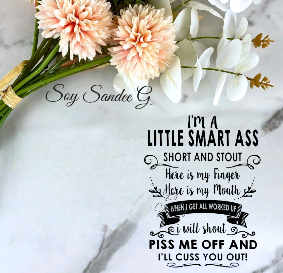 I'm a Little Smart Ass - UVDTF Decal for cups/hard surfaces sticker