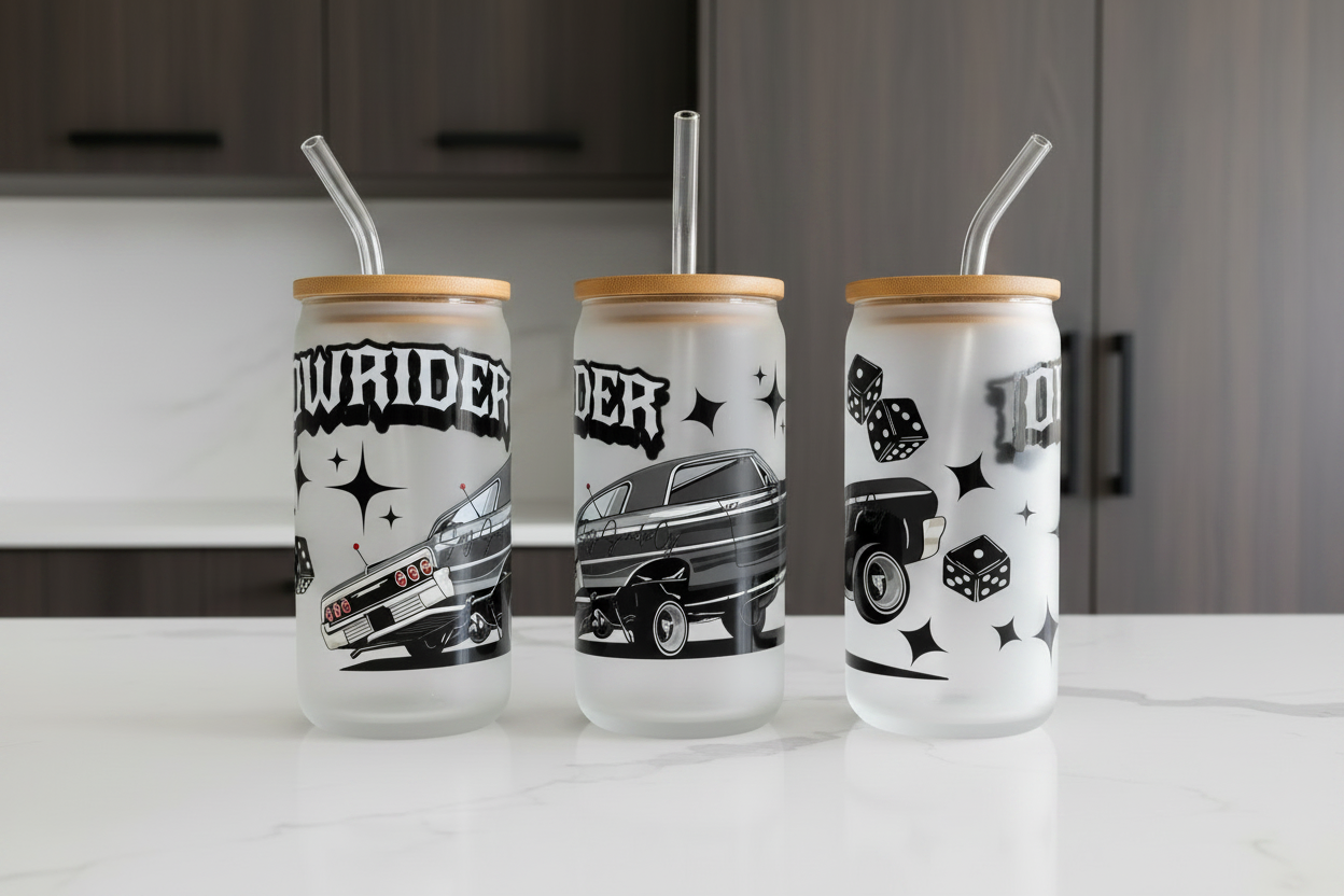 Black Lowrider - UVDTF Wrap for cups/hard surfaces sticker