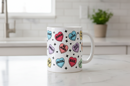 Candy Hearts - UVDTF Wrap for cups/hard surfaces sticker