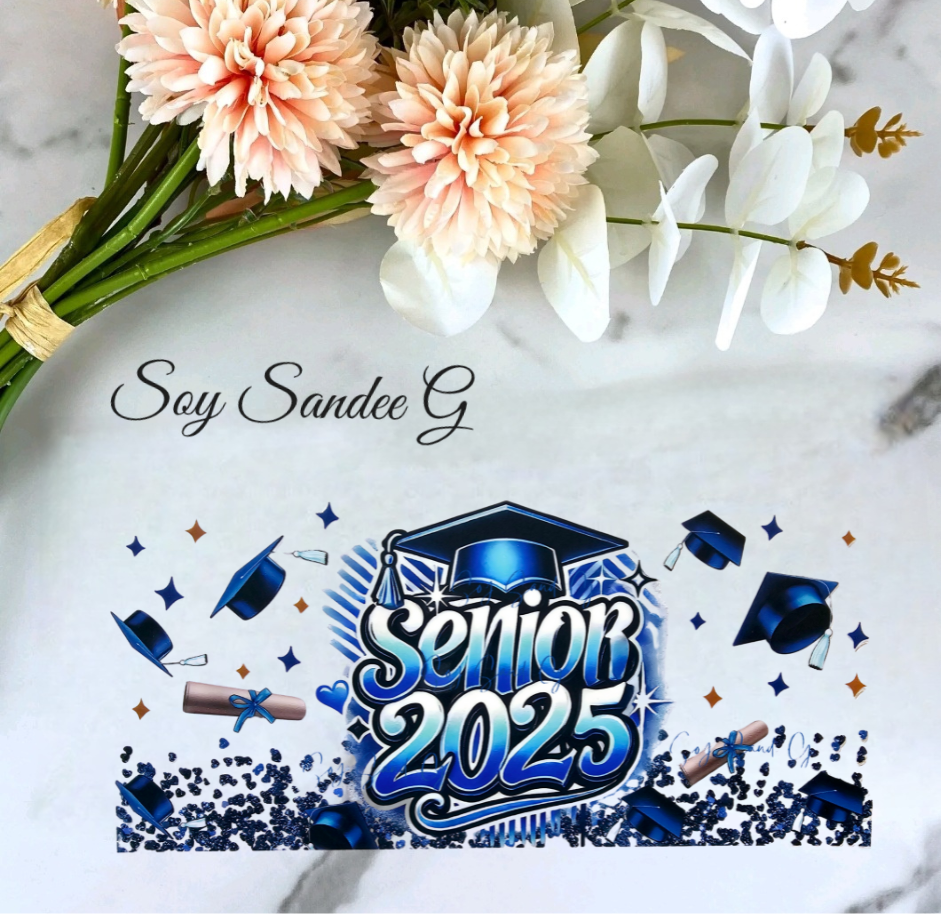 Light Blue Senior Grad - UVDTF Wrap for cups/hard surfaces sticker