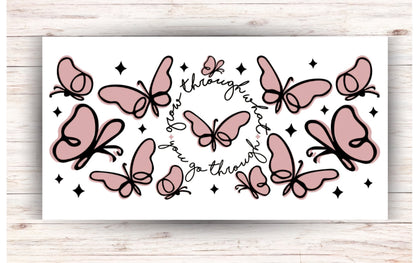 Rose Gold Butterflies - Grow through... - UVDTF Wrap