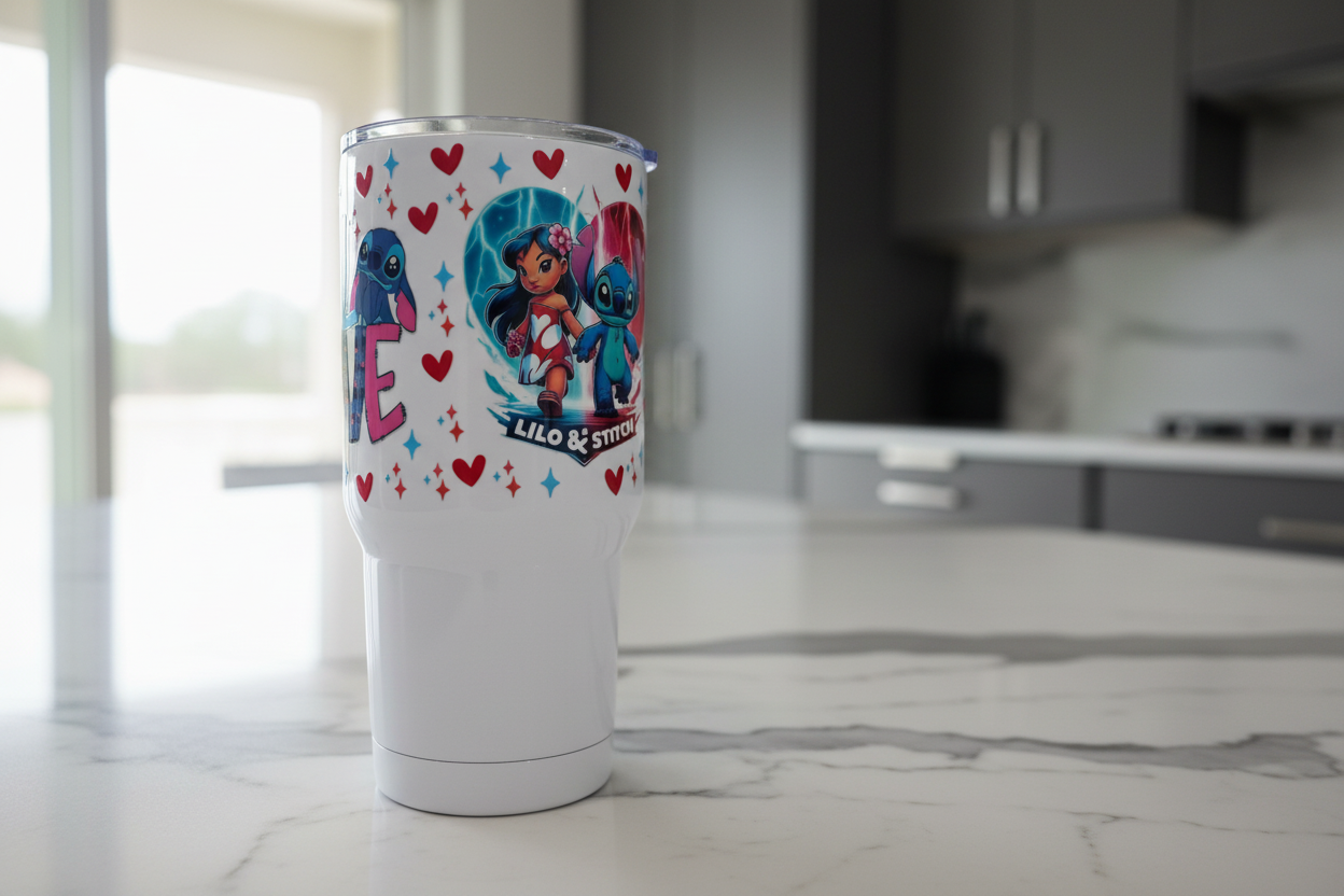 Lilo & Stich Love - UVDTF Wrap for cups/hard surfaces sticker