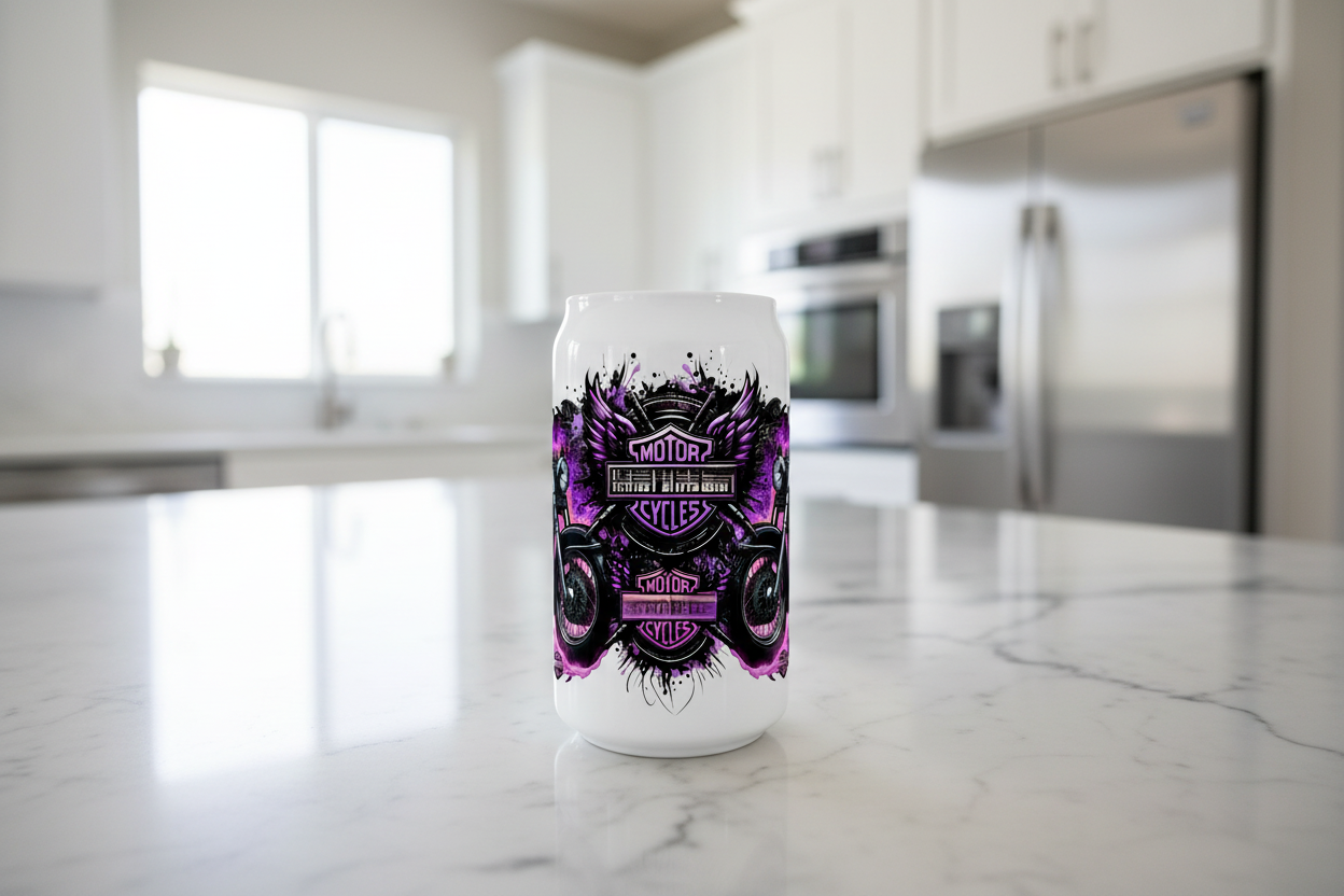 Purple Motorcycles - UVDTF Wrap for cups/hard surfaces sticker