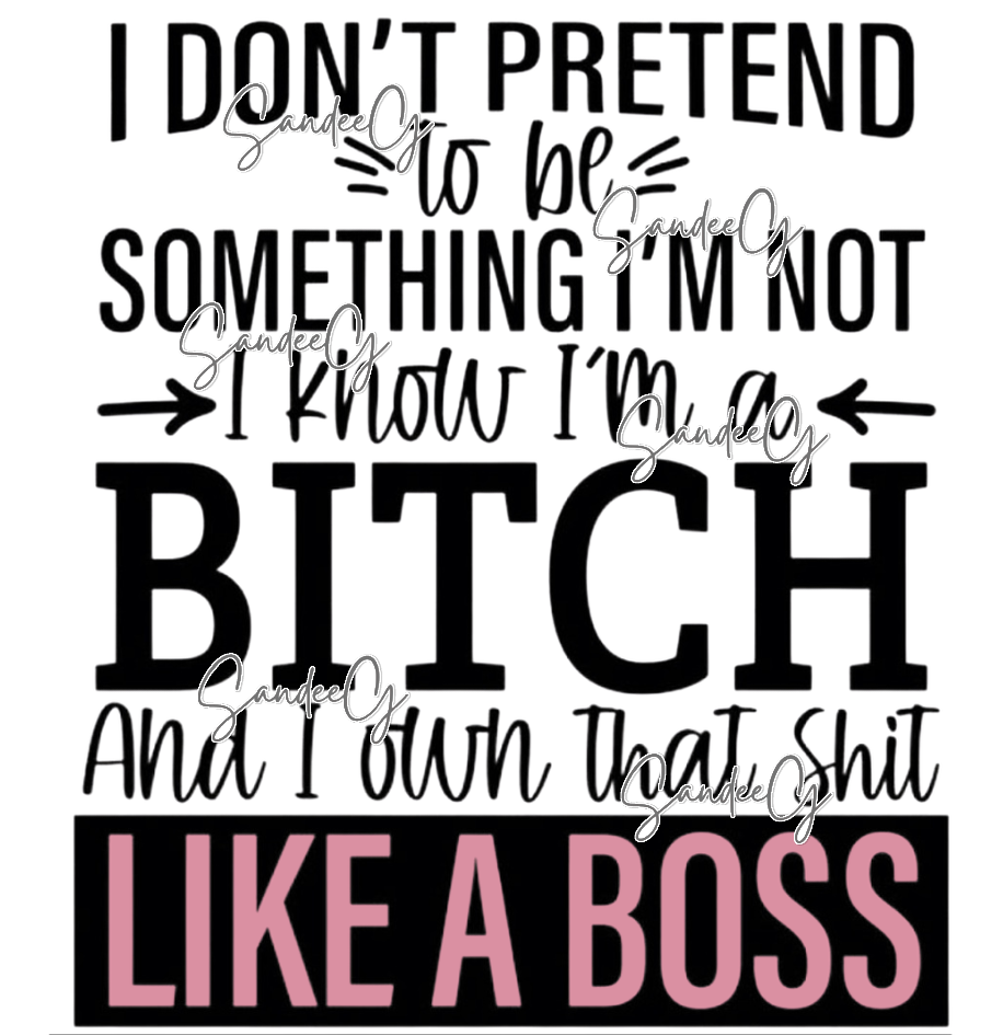 I Don't Pretend - UVDTF Decal for cups/hard surfaces sticker