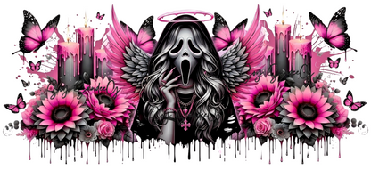 Pink Ghostface - UVDTF Wrap for cups/hard surfaces sticker