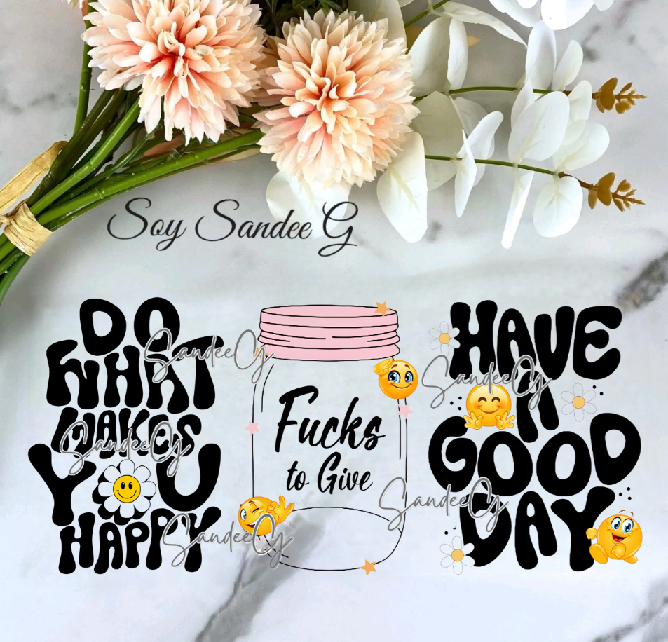 Do What Makes You Happy - UVDTF Wrap for cups/hard surfaces sticker
