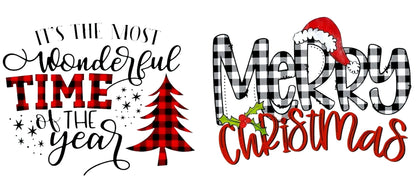 Merry Christmas Plaid - UVDTF Wrap for cups/hard surfaces sticker
