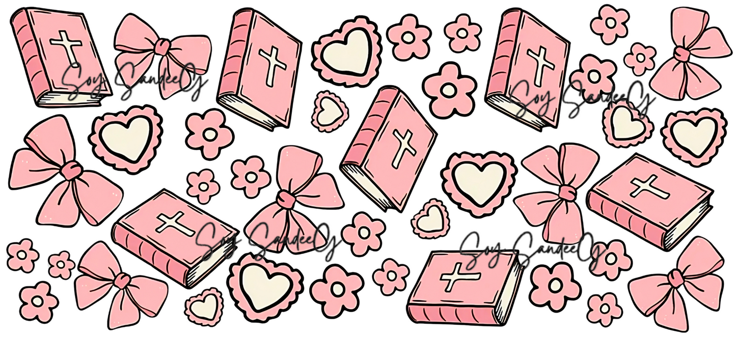 Pink Bibles - UVDTF Wrap for cups/hard surfaces sticker