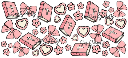 Pink Bibles - UVDTF Wrap for cups/hard surfaces sticker