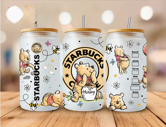 Classic Pooh Starbucks UVDTF wrap