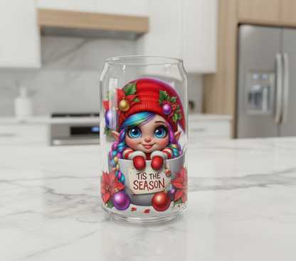 Elf in a Christmas Mug #2 - UVDTF Decal for cups/hard surfaces sticker