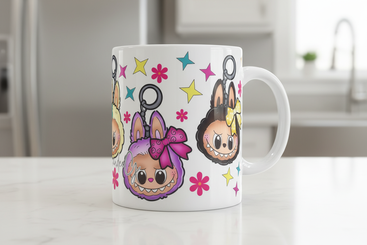 Labubu Keychains -  UVDTF wrap for cups/hard surfaces sticker
