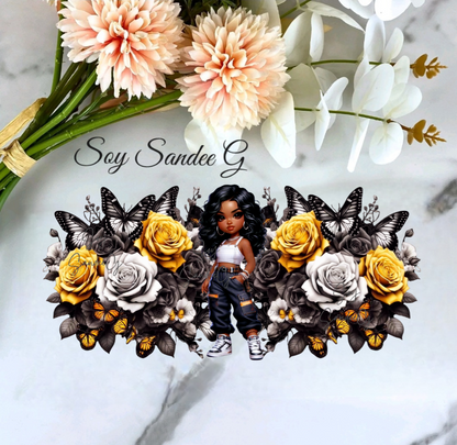 Envoltura UVDTF de Belleza Rosa Día de los Muertos