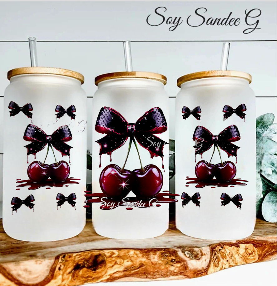 Dark Cherries - UVDTF Wrap for cups/hard surfaces sticker