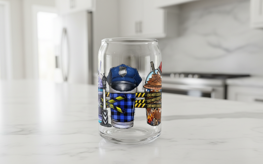 Copas de policía con envoltura UVDTF