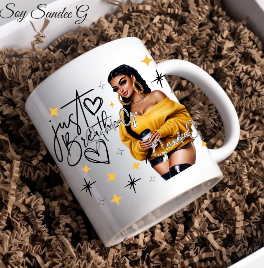 Just Breathe Yellow - UVDTF Decal for cups/hard surfaces sticker