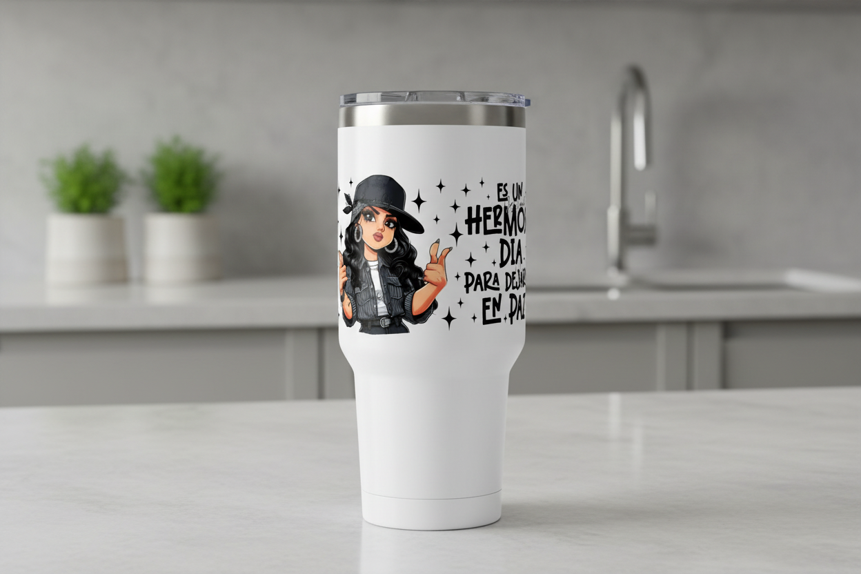 Es Un Hermoso Día Para Dejarme en Paz - UVDTF Wrap for cups/hard surfaces sticker