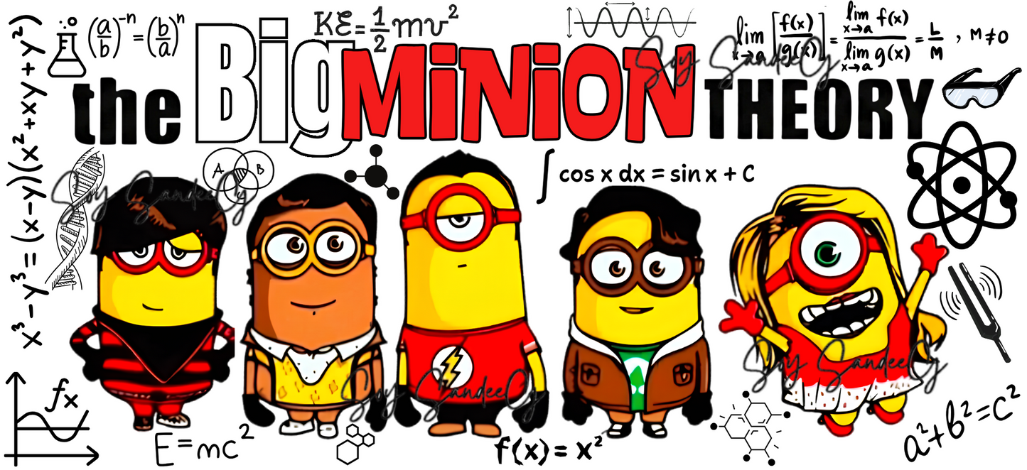 Minion Theory - UVDTF Wrap for cups/hard surfaces sticker