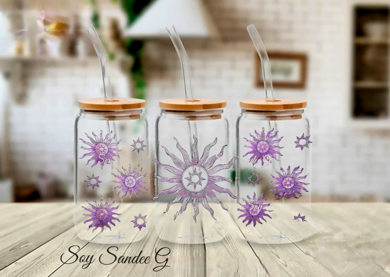 Lilac Suns - UVDTF Wrap for cups/ hard surfaces sticker