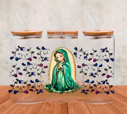 Virgen de Guadalupe Green Dress- UVDTF Wrap for cups/hard surfaces