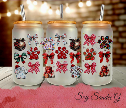 Christmas Paws - UVDTF Wrap for cups/hard surfaces sticker