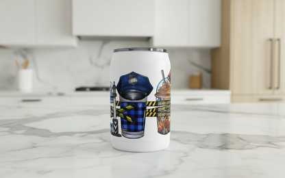 Copas de policía con envoltura UVDTF